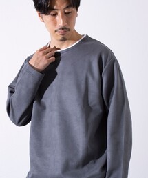 GLOSTER | 【GLOSTER/グロスター】ヘリンボーン フェイクレイヤード クルーネックプルオーバー(Tシャツ/カットソー)