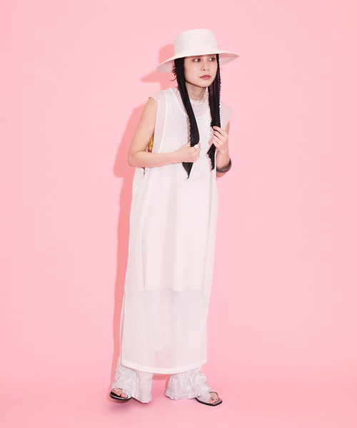 CITYSHOP(シティーショップ)の「ノースリーブワンピース(ワンピース・レディース・ホワイト・FREE)」の2枚目の写真