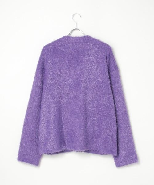 POWER TO THE PEOPLE（パワートゥーザピープル）の「カラフルシャギーカーディガン（カーディガン/ボレロ・メンズ・パープル/グリーン/ブラック/ピンク・L/M）」の5枚目の写真