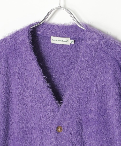 POWER TO THE PEOPLE（パワートゥーザピープル）の「カラフルシャギーカーディガン（カーディガン/ボレロ・メンズ・パープル/グリーン/ブラック/ピンク・L/M）」の6枚目の写真