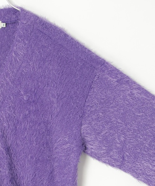 POWER TO THE PEOPLE（パワートゥーザピープル）の「カラフルシャギーカーディガン（カーディガン/ボレロ・メンズ・パープル/グリーン/ブラック/ピンク・L/M）」の7枚目の写真
