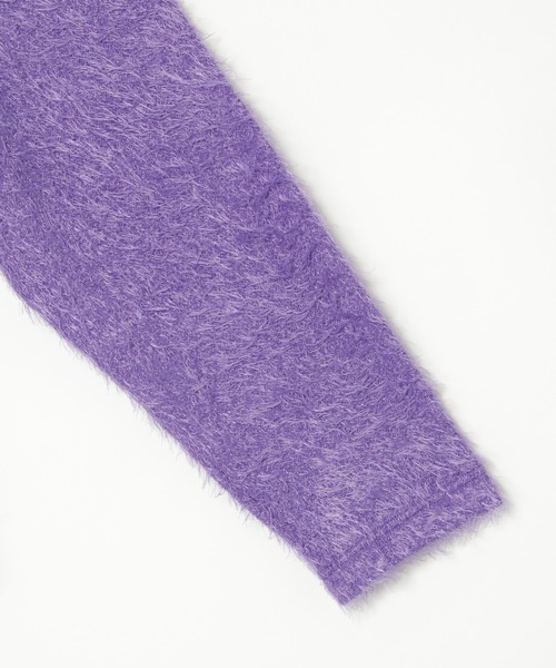 POWER TO THE PEOPLE（パワートゥーザピープル）の「カラフルシャギーカーディガン（カーディガン/ボレロ・メンズ・パープル/グリーン/ブラック/ピンク・L/M）」の8枚目の写真