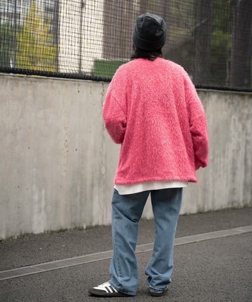 POWER TO THE PEOPLE（パワートゥーザピープル）の「カラフルシャギーカーディガン（カーディガン/ボレロ・メンズ・パープル/グリーン/ブラック/ピンク・L/M）」の21枚目の写真