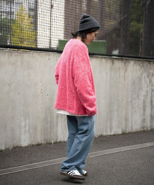 POWER TO THE PEOPLE（パワートゥーザピープル）の「カラフルシャギーカーディガン（カーディガン/ボレロ・メンズ・パープル/グリーン/ブラック/ピンク・L/M）」の22枚目の写真