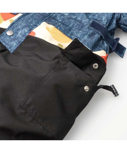 【セール】恐竜・デニム柄スノーコンビ（ロンパース）｜moujonjon（ムージョンジョン）