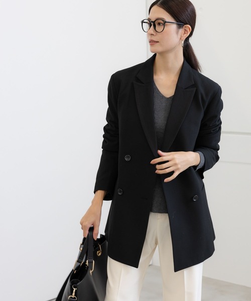 Elura（エルーラ）の「スリムウォームジャケット/133691（その他アウター・レディース・ベージュ/ブラック/ブラック系その他・FREE）」の2枚目の写真