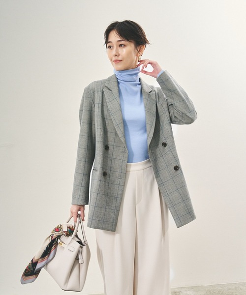 Elura（エルーラ）の「スリムウォームジャケット/133691（その他アウター・レディース・ベージュ/ブラック/ブラック系その他・FREE）」の4枚目の写真