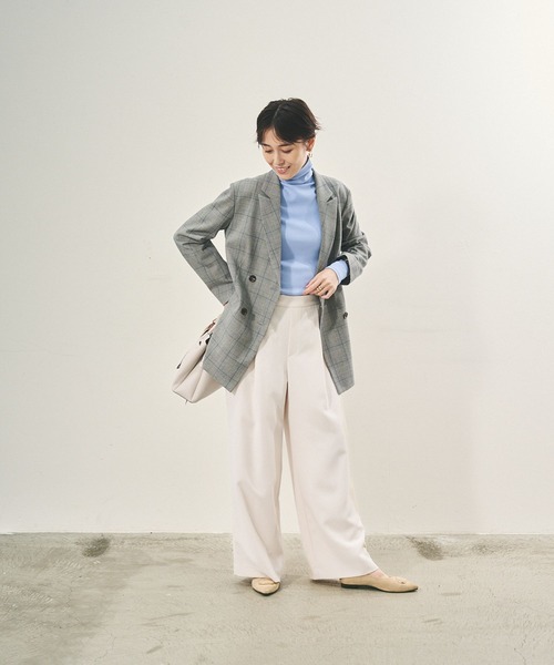 Elura（エルーラ）の「スリムウォームジャケット/133691（その他アウター・レディース・ベージュ/ブラック/ブラック系その他・FREE）」の6枚目の写真