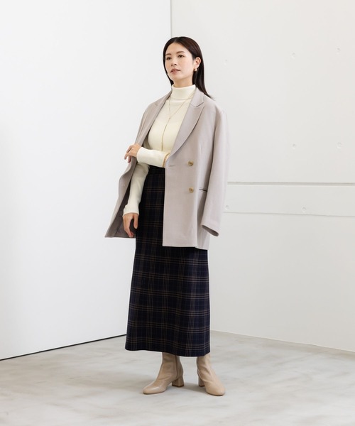 Elura（エルーラ）の「スリムウォームジャケット/133691（その他アウター・レディース・ベージュ/ブラック/ブラック系その他・FREE）」の18枚目の写真