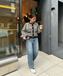 Her lip to（ハーリップトゥー）の「Boucle Bicolor Knit Jacket