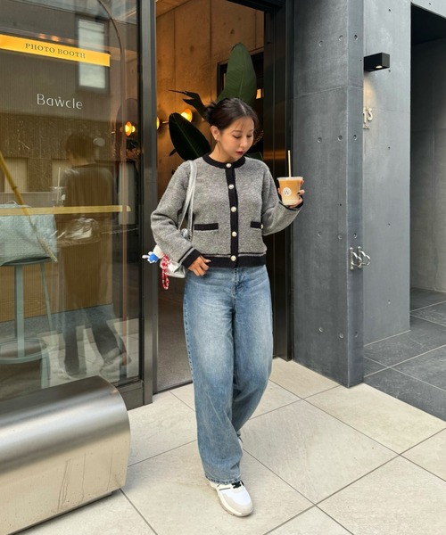 Her lip to（ハーリップトゥー）の「Boucle Bicolor Knit Jacket