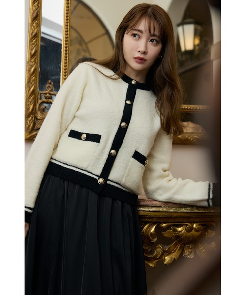 ジャケット・アウター Her lip to Boucle Bicolor Knit Jacket her lip to Boucle Bicolor Knit Jacket