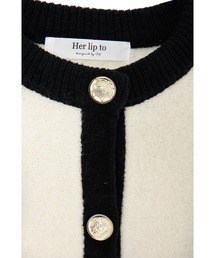 herlipto ☆Boucle Bicolor Knit Jacket Her lip to（ハーリップトゥー）の「Boucle Bicolor Knit Jacket