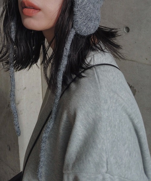 y/m by RIKA（イムバイリカ）の「フライトニットキャップ（キャップ・レディース・グレー/アイボリー・FREE）」の3枚目の写真