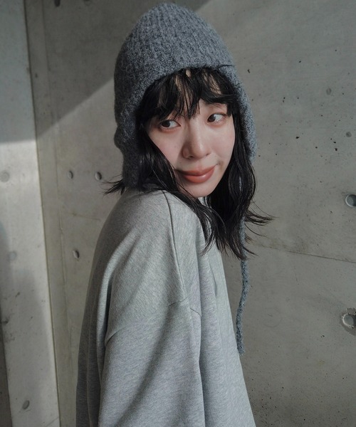 y/m by RIKA（イムバイリカ）の「フライトニットキャップ（キャップ・レディース・グレー/アイボリー・FREE）」の7枚目の写真