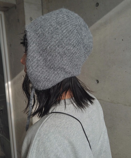 y/m by RIKA（イムバイリカ）の「フライトニットキャップ（キャップ・レディース・グレー/アイボリー・FREE）」の8枚目の写真
