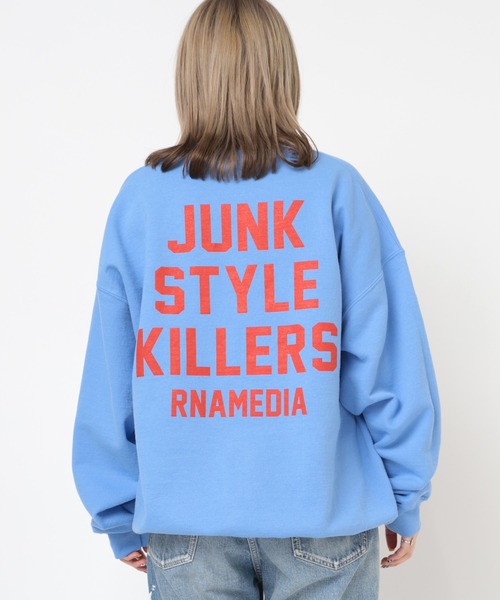 RNA（アールエヌエー）の「M2366 ＪＵＮＫヌイグルミプリントトレーナー（Tシャツ/カットソー・レディース・アッシュグレー/ブルー/ベージュ/ネイビー・MEDIUM）」の10枚目の写真