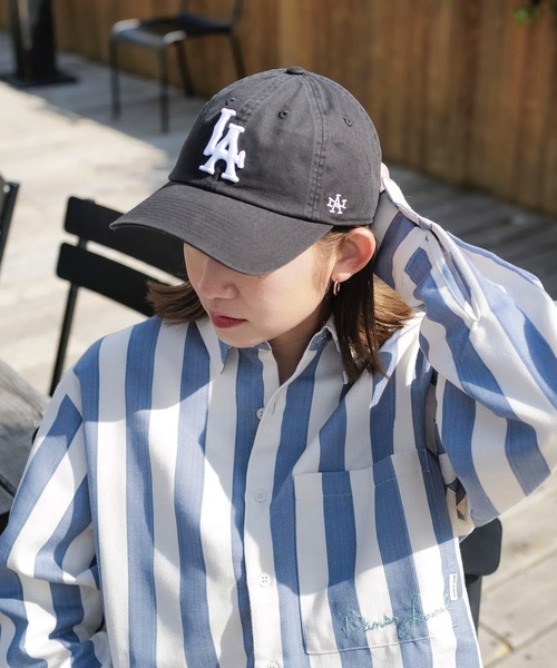 AMERICAN NEEDLE(アメリカンニードル)の「CAP/AMERICAN NEEDLE(アメリカンニードル)BALLPARK - LAロサンゼルスLAロゴ刺繍クラシックデザインベースボールキャップ(キャップ・メンズ・ブラック/カーキ・FREE)」の12枚目の写真