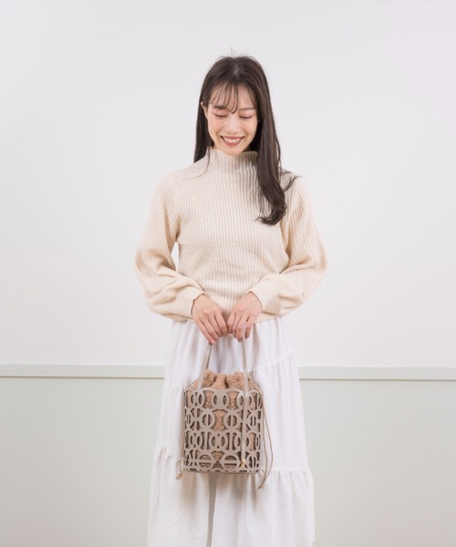 ANITA BILARDI(アニタビラルディ)の「【ANITA BILARDI/アニタビラルディ】レザーバッグ ハンドバッグ トートバッグ CANCER(ハンドバッグ・レディース・グレー/ベージュ・FREE)」の5枚目の写真