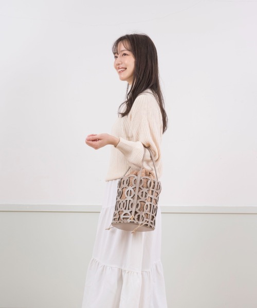 ANITA BILARDI(アニタビラルディ)の「【ANITA BILARDI/アニタビラルディ】レザーバッグ ハンドバッグ トートバッグ CANCER(ハンドバッグ・レディース・グレー/ベージュ・FREE)」の6枚目の写真