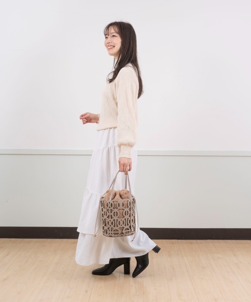 ANITA BILARDI(アニタビラルディ)の「【ANITA BILARDI/アニタビラルディ】レザーバッグ ハンドバッグ トートバッグ CANCER(ハンドバッグ・レディース・グレー/ベージュ・FREE)」の14枚目の写真