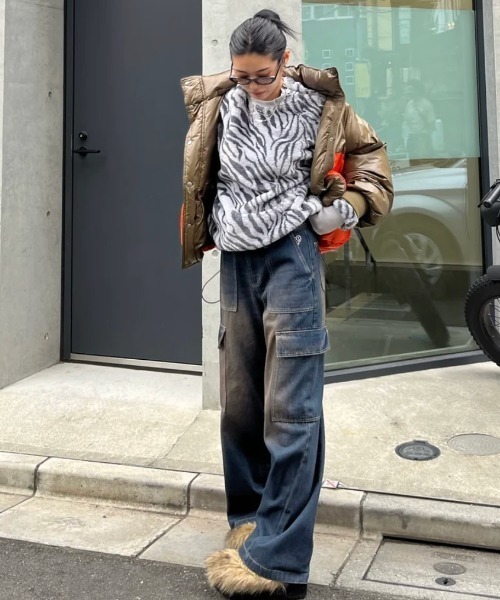 HTH（エイチティーエイチ）の「animal fur sweatshirt（スウェット・レディース・ブラウン/グレー・フリー）」の5枚目の写真