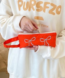 TONE SELECT GOODS(トーンセレクトグッズ)のLiaa/リボン刺繍 ポーチ ペンケース A18485(ペン類)