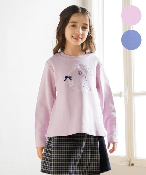 【110-140㎝】オーナメント刺繍 トレーナー(スウェット)|組曲(クミキョク)