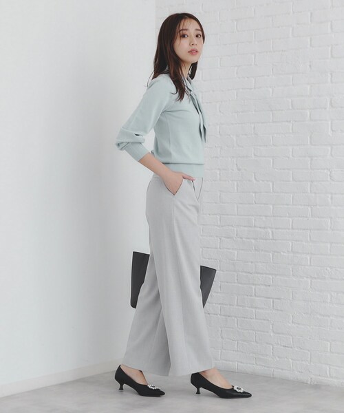 index(インデックス)の「《8color/XS-LLsize》パール調パーツ付き ボウタイニット【洗濯機可】(ニット/セーター・レディース・ホワイト系7/ブラック系4/グレー系4/ベージュ系その他7/パープル系1/サックスブルー系5/ホワイト系9/ブラック系7・34/36/38/40/42)」の17枚目の写真