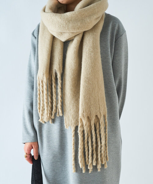 un dix cors（アンディコール）の「バルキーマフラー（マフラー・レディース・ベージュ/ブラウン/ピンク/イエロー・FREE）」の11枚目の写真