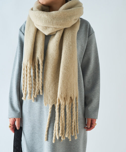 un dix cors（アンディコール）の「バルキーマフラー（マフラー・レディース・ベージュ/ブラウン/ピンク/イエロー・FREE）」の12枚目の写真