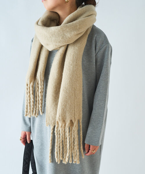 un dix cors（アンディコール）の「バルキーマフラー（マフラー・レディース・ベージュ/ブラウン/ピンク/イエロー・FREE）」の13枚目の写真