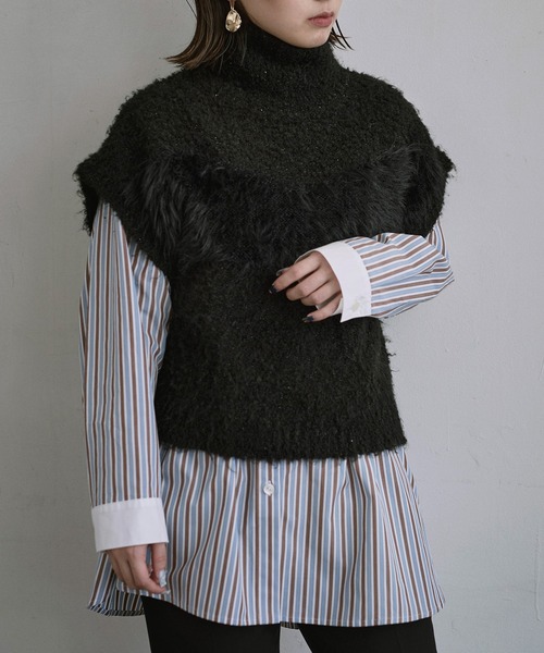 シャギーデザインベスト