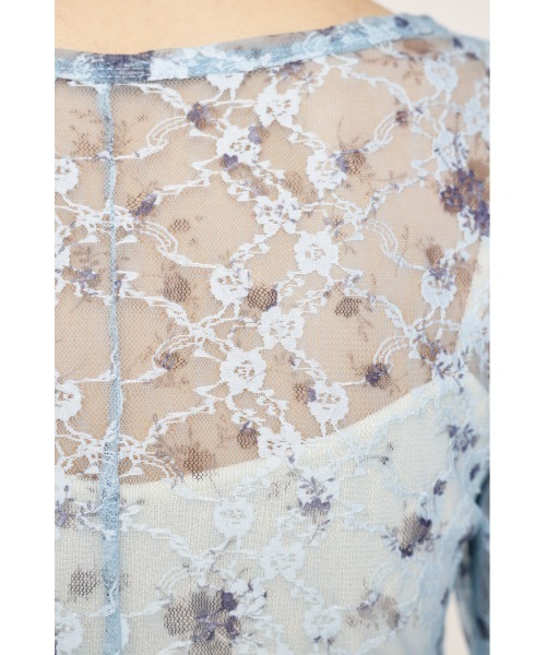FLOWER LACE TOPS フラワー レース トップス 春服（シャツ