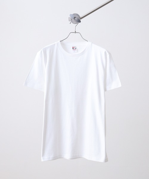 TRUSS（トラス）の「TRUSS ﾍﾋﾞｰｳｪｲﾄTｼｬﾂ（Tシャツ/カットソー・メンズ・ブラック/ホワイト/パープル/オレンジ/イエローゴールド/イエロー/ピンク系/グリーン/ライム/ピンク/ナチュラル/ライトイエロー/ターコイズブルー/エメラルド/ライトブルー/ライトピンク/サックスブルー/チャコール/ロイヤルブルー/ヘザーグレー/ケリーグリーン/ブラウン/ベージュ系/レッド/ブルー/アーミー/ネイビー/バーガンディー・S/L/XL/XXL/M）」の2枚目の写真