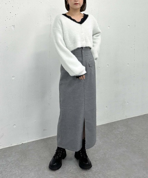 archives(アルシーヴ)の「【入荷禁止】レーストリミングテレコTOPS(Tシャツ/カットソー・レディース・グレー/オフホワイト/ブラック・MEDIUM)」の20枚目の写真