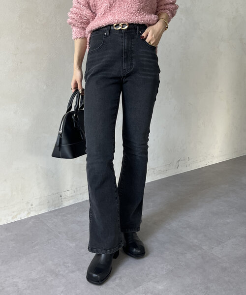 Thevon(ゼボン)の「ストレッチフレアスリットデニム(その他パンツ・レディース・ブラック/ブルー・S/M)」の12枚目の写真