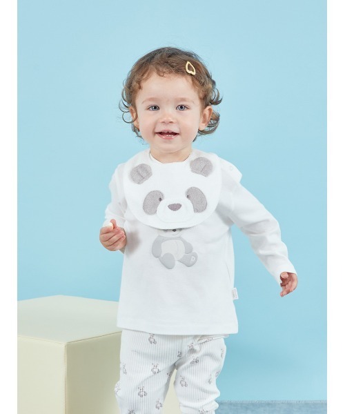 gelato pique（ジェラートピケ）の「【BABY】アニマルスタイ（スタイ/よだれかけ・キッズ・グリーン/ラベンダー/オフホワイト/ライトピンク・FREE/F）」の13枚目の写真