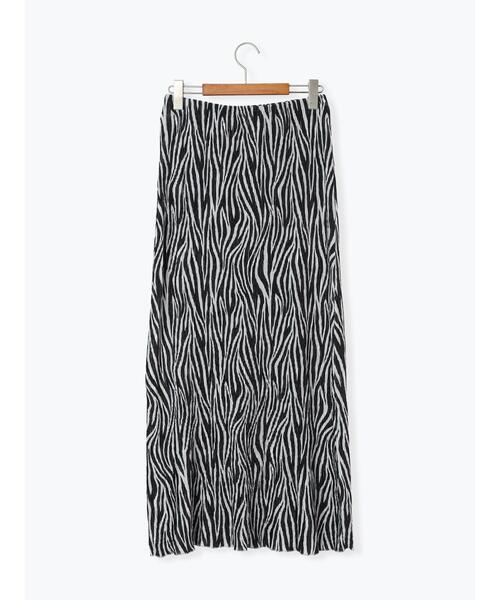 Lugnoncure（ルノンキュール）の「アニマル柄楊柳ベロアスカート（スカート・レディース・ブラック/ベージュ・F）」の14枚目の写真
