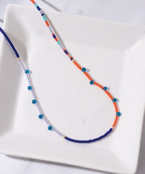 チチカカ（チチカカ）の「ドロップビーズネックレス（ネックレス・レディース・ブラック/カラフル/ベージュ・FREE）」の3枚目の写真