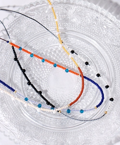 チチカカ（チチカカ）の「ドロップビーズネックレス（ネックレス・レディース・ブラック/カラフル/ベージュ・FREE）」の4枚目の写真