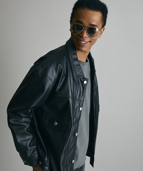 セール】Firsthand/ファーストハンド Big Cowleather Jacket WP