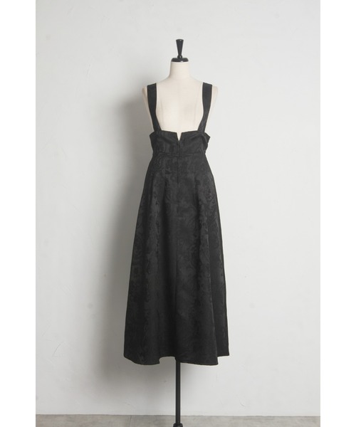 &. NOSTALGIA（アンドドットノスタルジア）の「【ZOZO限定】フロントジップジャガードジャンスカ（ジャンパースカート・レディース・チャコールグレー/ブラック・FREE）」の3枚目の写真