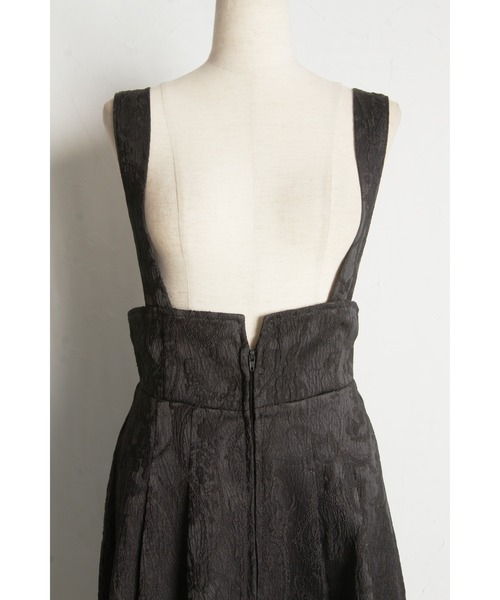 &. NOSTALGIA（アンドドットノスタルジア）の「【ZOZO限定】フロントジップジャガードジャンスカ（ジャンパースカート・レディース・チャコールグレー/ブラック・FREE）」の8枚目の写真