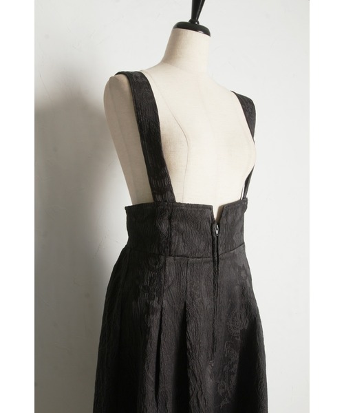 &. NOSTALGIA（アンドドットノスタルジア）の「【ZOZO限定】フロントジップジャガードジャンスカ（ジャンパースカート・レディース・チャコールグレー/ブラック・FREE）」の9枚目の写真