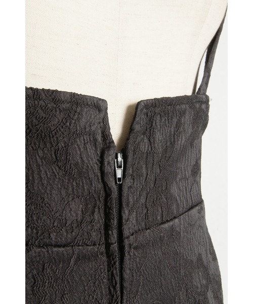 &. NOSTALGIA（アンドドットノスタルジア）の「【ZOZO限定】フロントジップジャガードジャンスカ（ジャンパースカート・レディース・チャコールグレー/ブラック・FREE）」の10枚目の写真