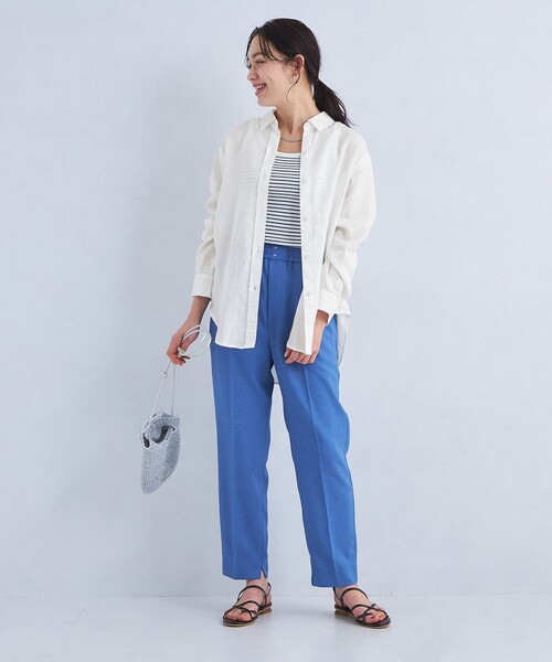 green label relaxing フレンチリネンシャツ green label relaxing ブラウス シャツ フレンチリネン