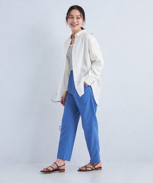 green label relaxing　フレンチリネン ベーシック シャツ UNITED ARROWS green label relaxing｜[size SHORTあり]フレンチ