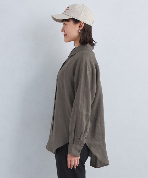 セール】［size SHORTあり］フレンチリネン ベーシック シャツ