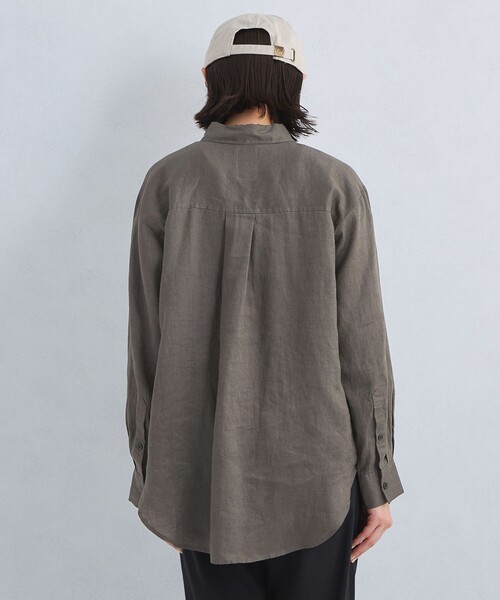 セール】［size SHORTあり］フレンチリネン ベーシック シャツ